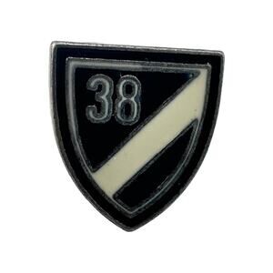 Daniel Cremieux French Designer 38 Black Cream Lapel Pin .5”